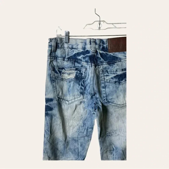 0801. Men’s DENIM & RIVETS DENIM JEANS PATCHWORK DISTRESSING SIZE 30 - Picture 7 of 8